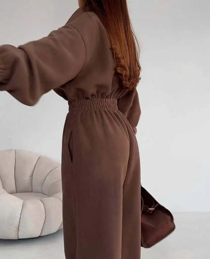 Sports and Leisure Contrast Color Jumpsuit Fashion Trend Street Jumpsuit Women’s Suit New Women Clothing