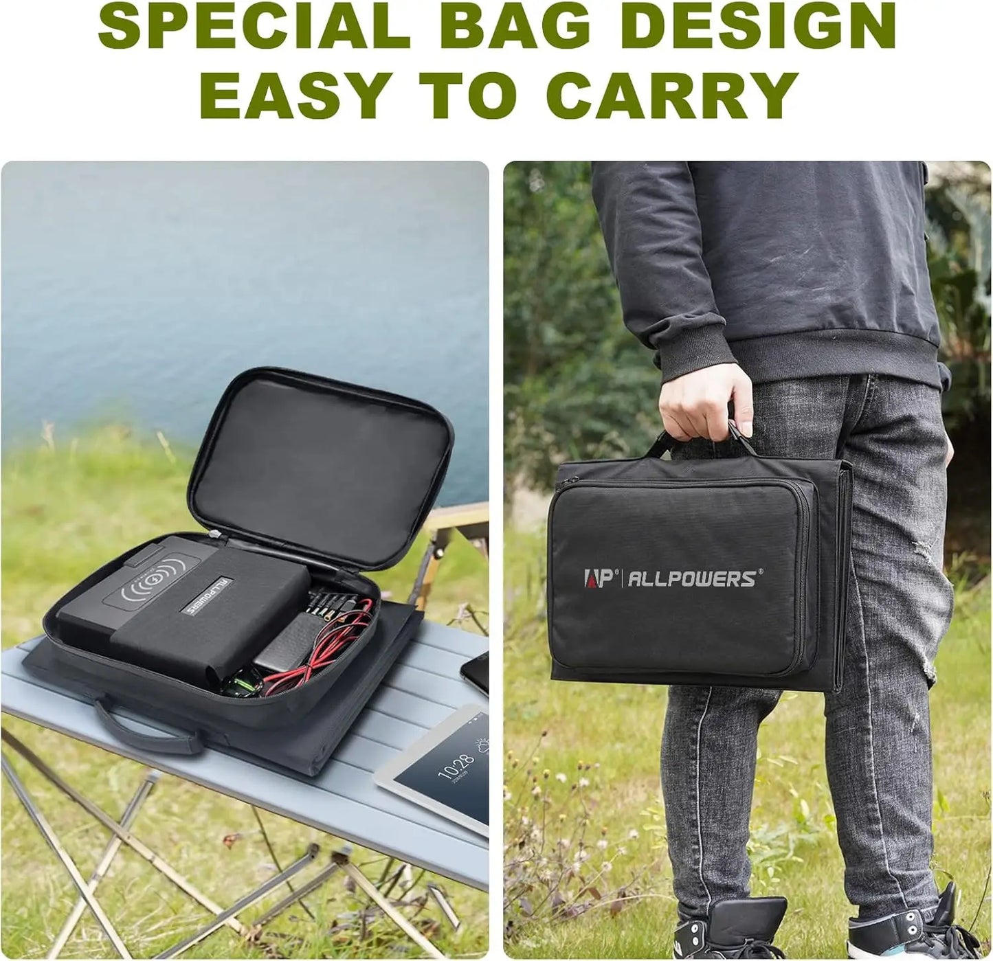 ALLPOWERS S200 41600mAh 200W 154Wh Portable Power Station & SP026 60W Portable Solar Panel for RV Camping Laptop Iphone home use