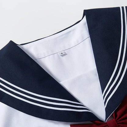 Summer pleated skirt set,sailor suit,student uniform set skirt,Japanese-style white three-book basic school uniform pleatedskirt