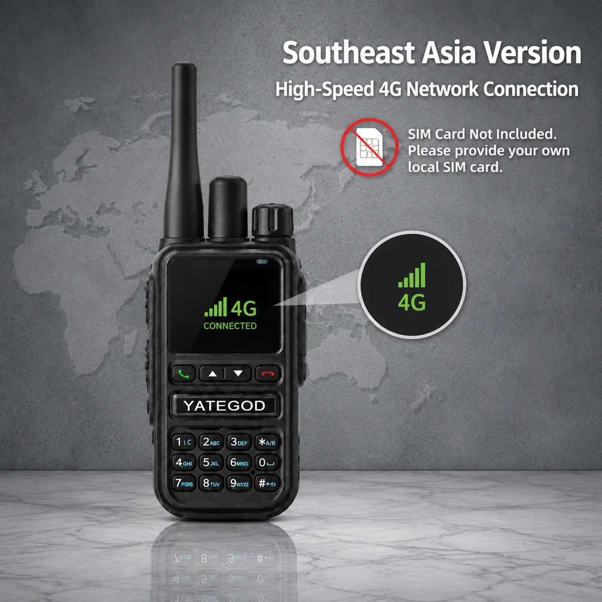 GM10 POC 4G Network GPS 100KM Dual-Mode Walkie-Talkie Global Intercom 5000KM Radio