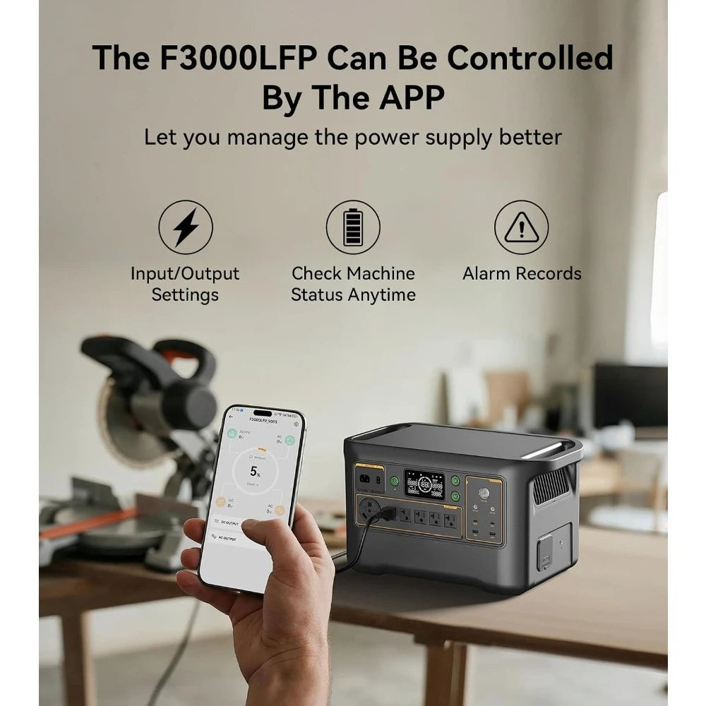 Exclusive Deal High Capacity 3072Wh Portable Power Station 3600W LiFePO4 Solar Generator Fast Charging Expandable to