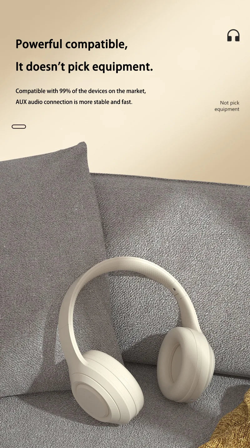 Lenovo Bluetooth 5.3 Earphones Over-ear Foldable Computer Wireless Headphones Gaming Headset 360° Stereo Sound Headset Original