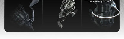 ZYQ Spinning Fishing Reel Leishi Pro Carbon Fiber Metal High Gear Ratio Shallow Spool Waterproof For Freshwater Saltwater Lure