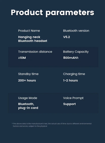 Bluetooth 5.2 Earphones Neckband Headphones TWS Wireless Headsets HiFi Stereo LED Digital Display Dual Mode Waterproof Earbuds