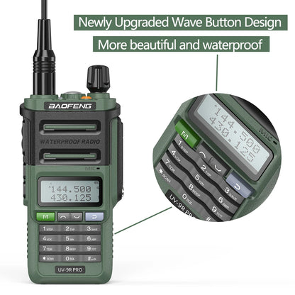Baofeng UV-9R Pro V2 V1 Walkie Talkie IP68 Waterproof Dual Band Type-C Long Range Upgrade Tri-power Ham CB Radio Two Way Radio