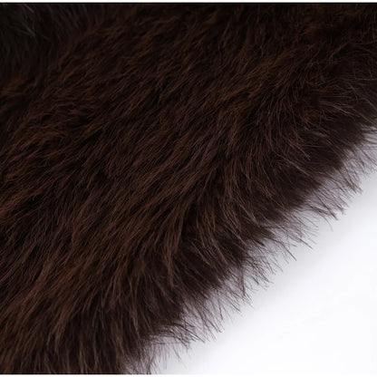 Faux Fur Tassels Scarf for Women Autumn Winter Fluffy Fur Neckerchief 2026 New Lady Luxury Shawl Scarves Clothing Accessories