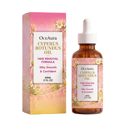 OceAura Cyperus Rotundus Hair Removal Oil Lightweight Non Greasy Gentle Soothing Moisturizing Silky Smooth Hair Reduction Oil
