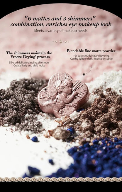 Flower Knows Little Angel Eyeshadow Palette Hand Mirror Brush Set Delicate Matte Glow Shimmer Flowerknows Edens Angel Eyeshadows