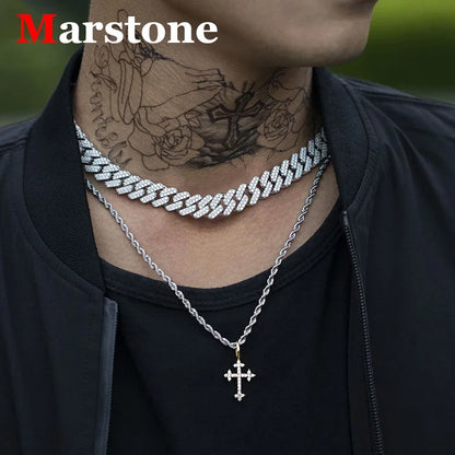 12 Styles Full Moissanite Diamond D Color Cross Pendant S925 Sterling Sliver White Gold Moissanite Pendant for Women Men