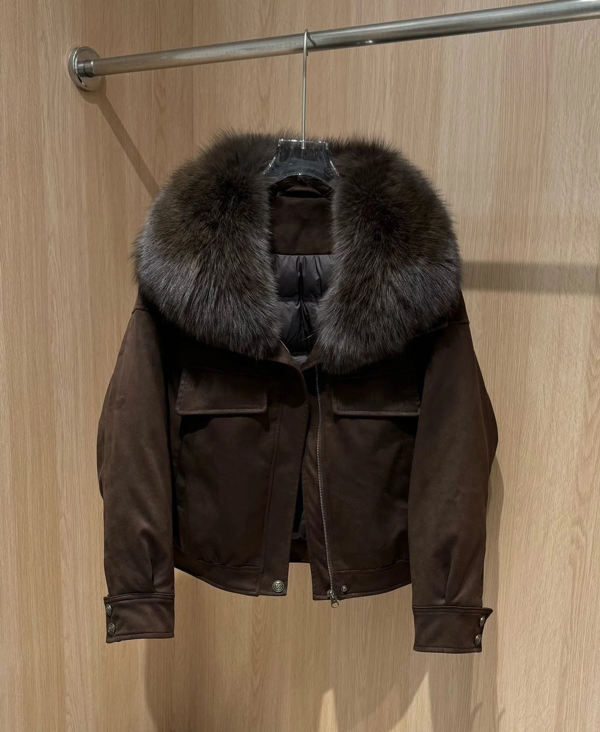 Women's Winter Genuine Fur Coat Cold Weather with Big Collar Mink Coat Thermal Outerwear for Casual City Fashion Wear Windproof