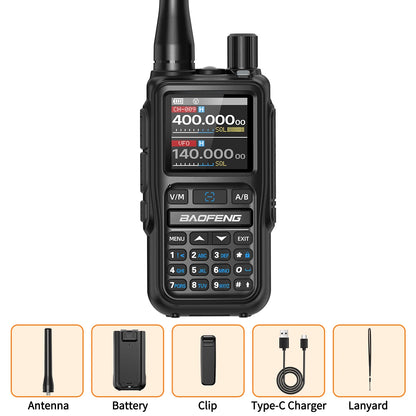 BAOFENG UV-5R Mini Walkie Talkie Multi Band Wireless Bluetooth Programming Dual PTT Type-C Charge Long Range Two Way Radio