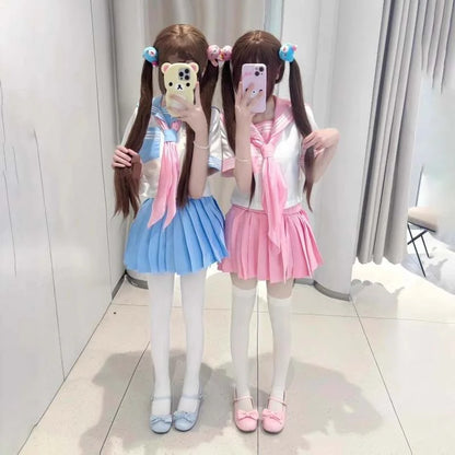 Japanese Pink JK Uniforms College Middle School Students Sailor Uniforms School JK Uniforms Anime Cospaly Students Clothing
