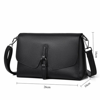 100% Genuine Cowhide 3 layers Shoulder Bag For Women Ladies Designer Soft Crossbody Bags Luxury High Quality Purses Handbags Sac