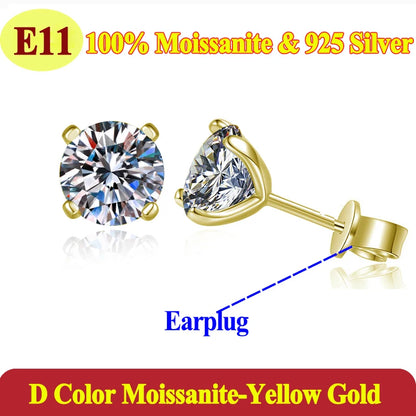 Luxury 0.5-3 Carats Marquise Heart Pear Moissanite Women Diamond Earring Stud 925 Sterling Silver Earrings for Women Jewelry New