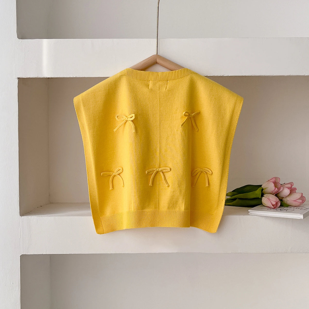Korean Knitted Shawl Summer Air Conditioning Fake Collar Neck Guard Knit Thin Knotted Cape Shoulder Scarf For Women