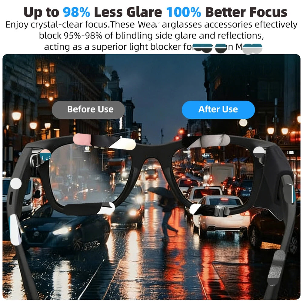 Silicone Light Blocking Plate for Matte Smart Glasses Anti-glare Light Blocking Clip For Smart Glasses Accessories