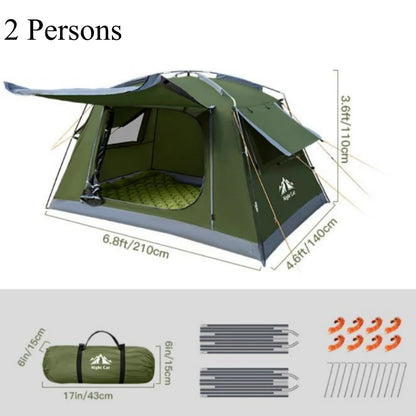 Night Cat Backpacking Tent for Camping: Portable 1-2 Person Hiking Waterproof Tent Quick Setup and Compact for Outdoor Festivals
