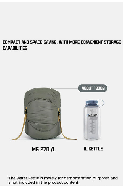 Naturehike MG120 MG270 Mummy Sleeping Bag -2~5℃ Ultralight Camping Hiking Cotton Warm Thermal Winter Machine Washable Tour Gear