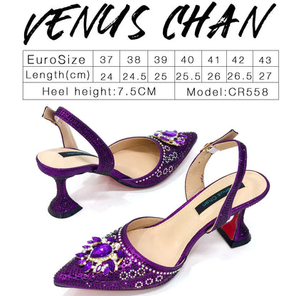 New Fashion Women's Summer Elegant High Heels Women's Sandals Luxury Wedding Italian Women's Party Shoes All Diamond