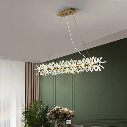 French crystal chandelier, romantic firefly, snowflake, light luxury, modern creativity, warm bedroom, dining room chandeliers