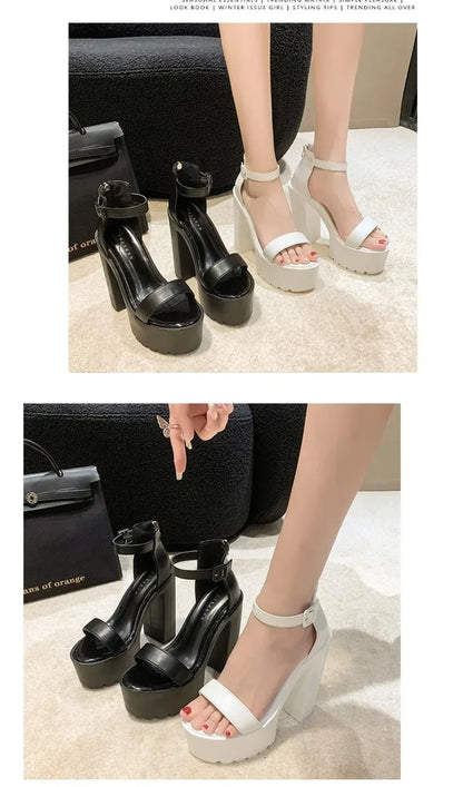 Super High Heels Women's Shoes Fashion Elegant High Heel Sandals Women Party Wedding Pumps Women Luxury Peep Toe Platform Sandal