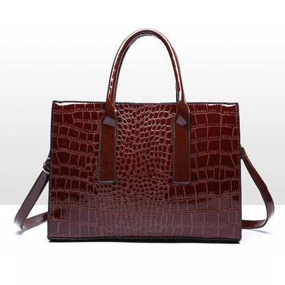 Patent Leather Women Messenger Bags Crocodile Female Crossbody Shoulder Hand Bags for Women High Quality Ladies Handbags