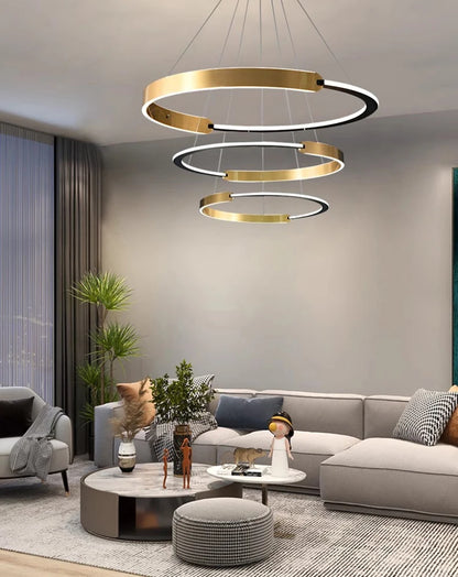 Modern rings long Pendant lights led Chandeliers for living room 2023 indoor lighting Ceiling lamp interior lighting Chandeliers