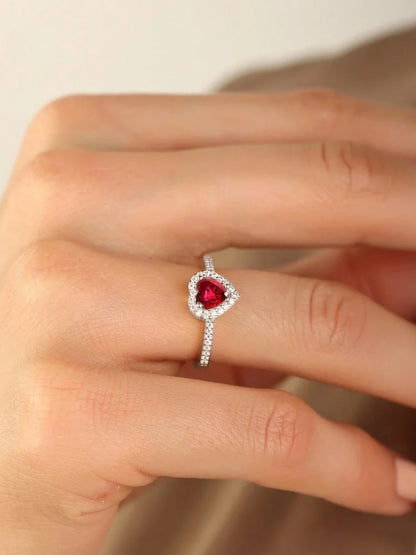 Gorgeous Zircon Romantic Love Heart Ring for Women Engagement Wedding Real 925 Sterling Silver Luxury High Quality Fine Jewelry