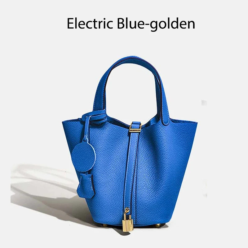 Women Bags Handbags Bucket Bag Real Leathe Fashion Tote Bag Genuine Leather Luxury Desginer Big Size Large Lady Hand Bags
