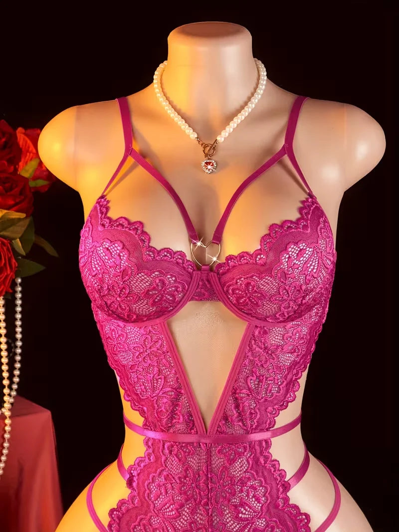 Sexy Lingerie Bodysuit Summer New Style Womens Underwear Sheer Temptation Lace Pure Desire Romantic Exclusively For Date Nights