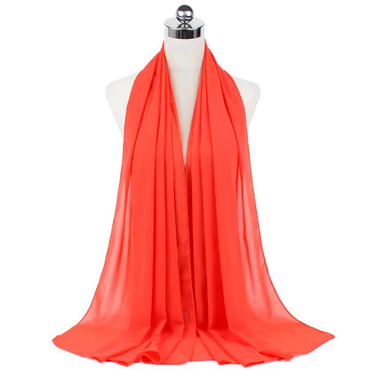 Women Muslim Chiffon Hijab Shawls Scarf Modal Cotton Jersey Hijabs Plain Soft For Woman Muslim Voile Head Wraps 70*180cm Islamic