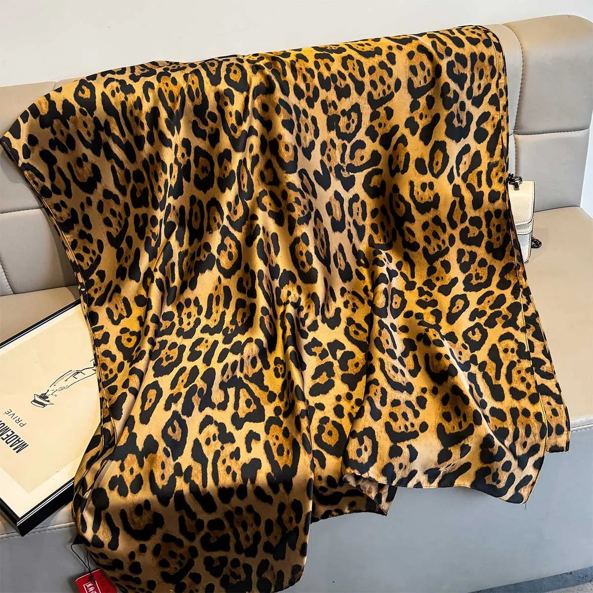 New 180x80Cm Large Soft Scarf Women Stylish Leopard Print Long Beach Shawl Handkerchief Summer Elegant Travel Wrap Hot