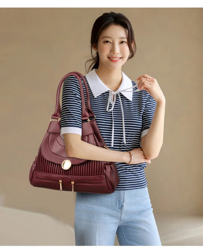 Genuine Brand Luxury Handbags for Women Designer Fashion Tote Bag High Quality Soft Pu Leather Shoulder Crossbody Hand Bags Sac
