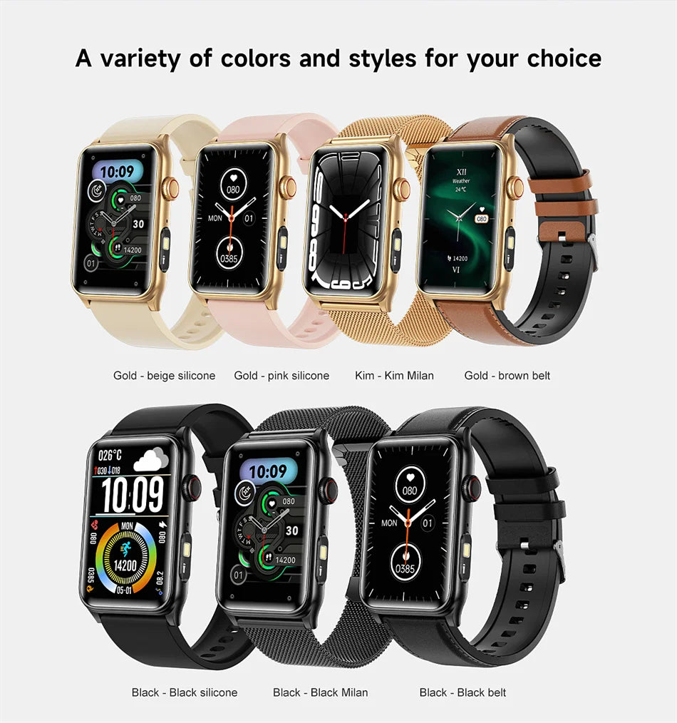 2025 New AI Health Manager Smart Watch Men Blood Pressure Blood Oxygen Sports Bluetooth Call Waterproof Health SmartWatch