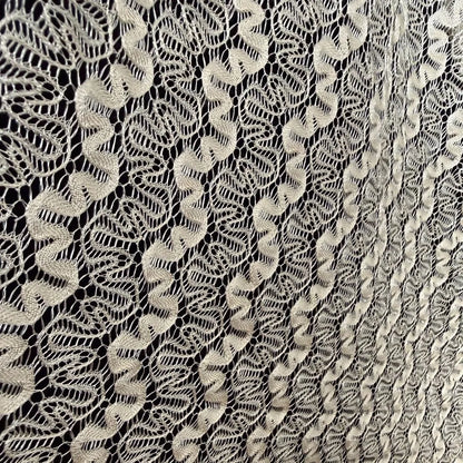 Versatile 140×140cm Lace Shawl Elegant Hollowed-out Design Knitted Shawl Breathable Tassel Shawl for Women