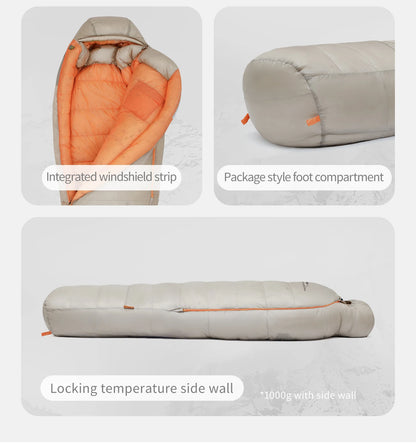 Naturehike Snowbird Pro Goose Down Sleeping Bag Winter Sleeping Bag Ultralight Hiking Camping Goose Sleeping Bag Thickened Cold
