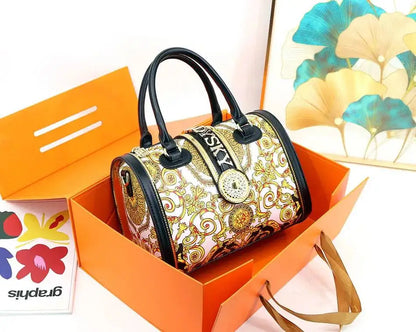 2026 Ladies Hand Bag Classic Geometric Pattern Large-capacity Pillow Handbags Women's Totes Microfiber Messenger Shoulder Bag
