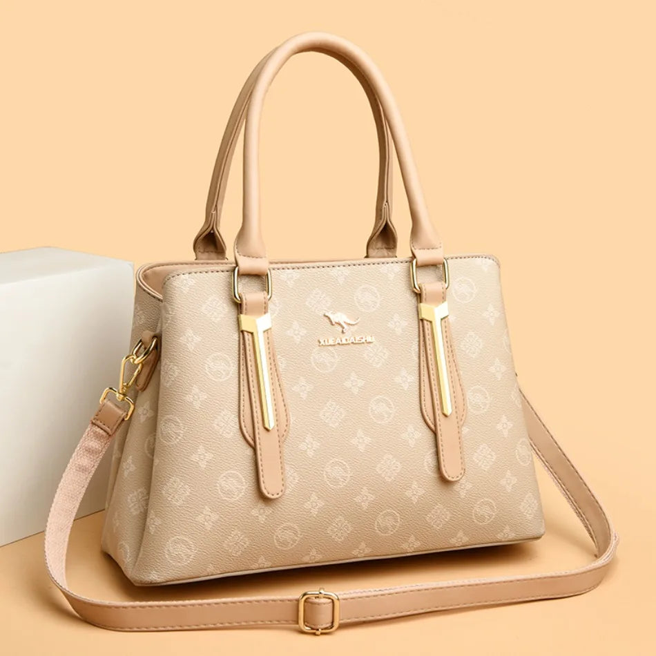 Luxury Women Handbag Fashion Print Large Capacity Shoulder Crossbody Bag Leisure Designer Soft Leather Ladies Purses and Handbag