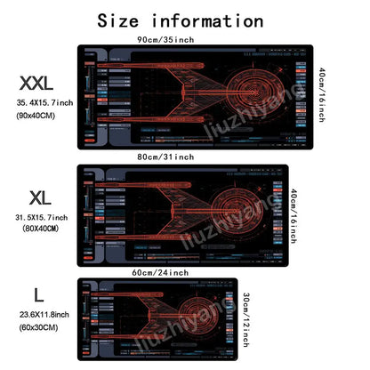 Aerospace components Mouse Pad Large Computer Office Game Table Mat Rubber Anti-slip Stitched Keyboard Mats 90x40 XXL Desk Pads