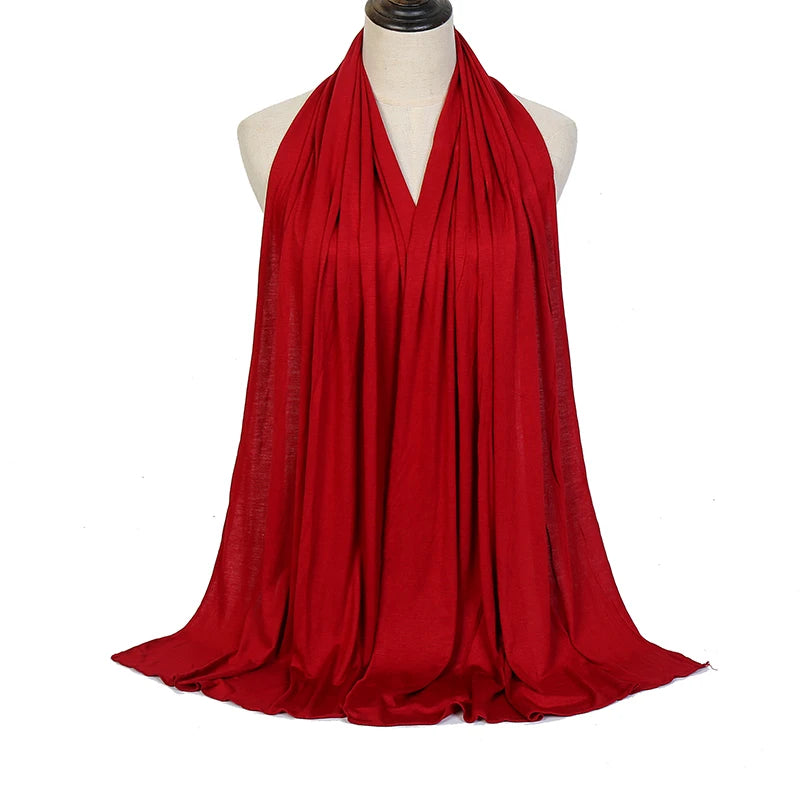 Premium Modal Cotton Jersey Hijab Scarf Long Muslim Shawl Plain Soft Turban Tie Head Wraps For Women Africa Headband 170x60cm