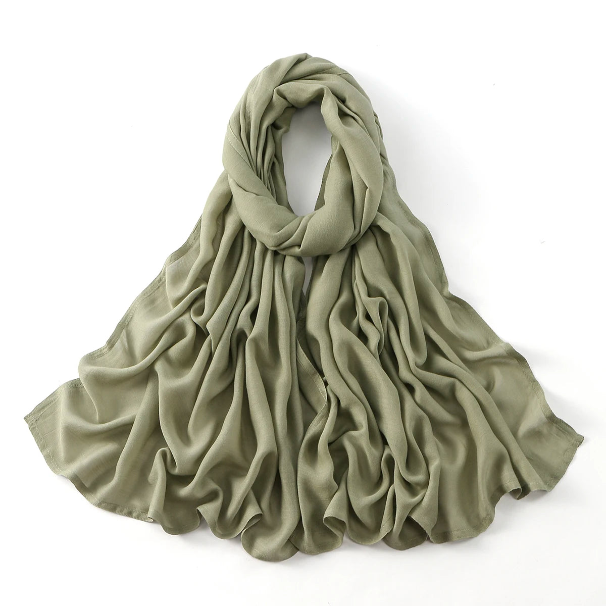 Fashion Muslim Hijab For Women Cotton Rayon Modal Hijab Scarf Solid Color Headscarf Wraps Islamic Headband Turban Veils 185*75CM