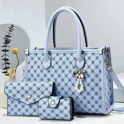 High-End  3 Pieces Set Women Bags Large Capacity Women's Handbag Stylish Shoulder Bag for Trendy PU Leather Commuting Tote Bag