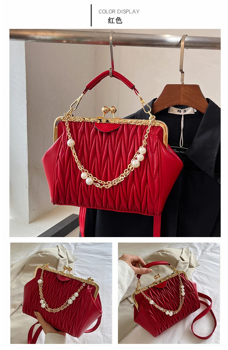 New Summer Women's Shoulder Bag Thick chain Handbag Sense of luxury Ladies Clouds Crossbody Messenger Bags Designer PU Women Bag