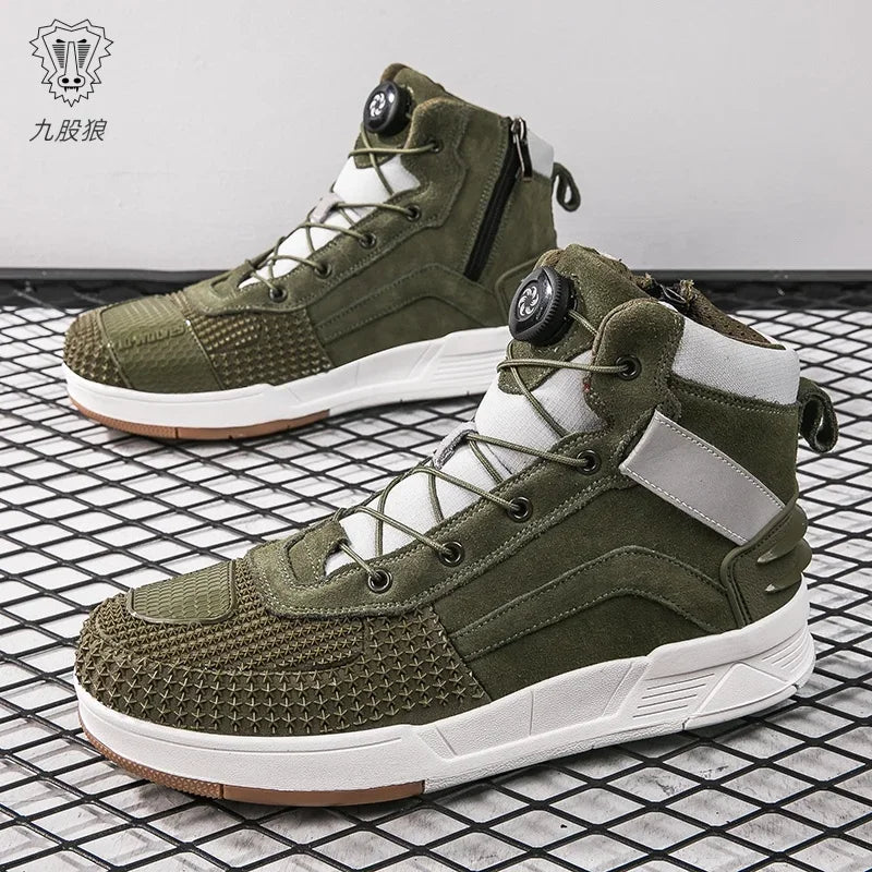 JG WOLVES Motorcycle Boots 2027 New Men Women Motorbike Riding Shoes Breathable Biker Boots Motorboats Motorcycle Shoes Bota