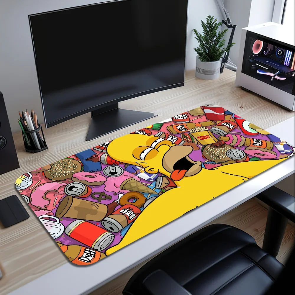 Cartoon T-The Cool S-Simpsons For Keyboard Office Large Mouse Mat Pad Computer Game Big Anti-slip Rubber PC Mice