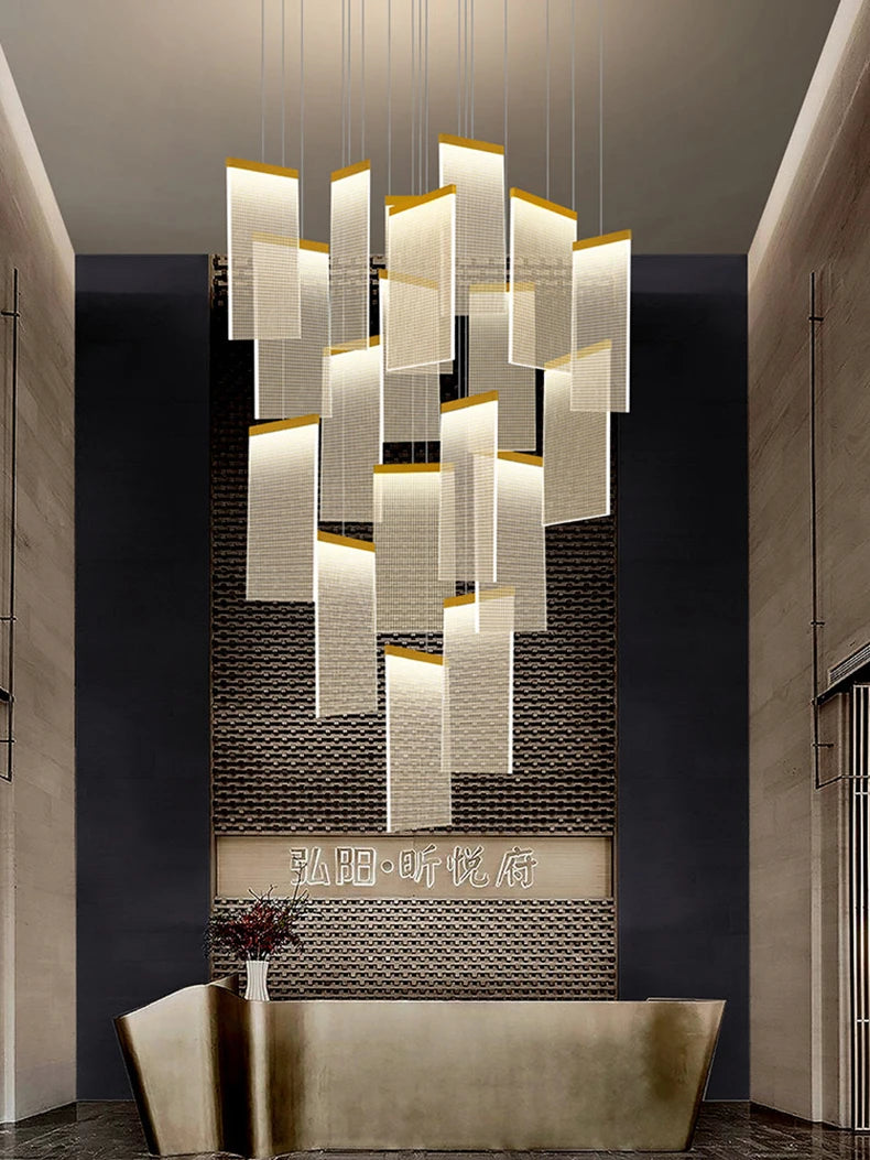 Modern home decor led lights pendant light lamps forstaircase Chandeliers for living room hanging light indoor lighting