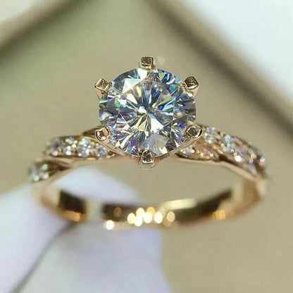 Huitan Wedding Band Eternity Rings Women Brilliant Round Zirconia Luxury Engagement Rings Thin Elegant Female Jewelry Drop Ship