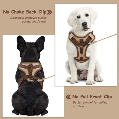 New Chocolate Color Luxury Dog Harness No Pull for Large Small Dogs Adjustable Chest Strap Dog Harness Personalized