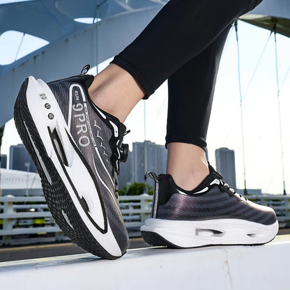 Unisex Running Shoes 2025 New Lightweight Cushioning Thick Sole Sports Training Sneakers Daily Wear Tennis Shoes for Men Women
