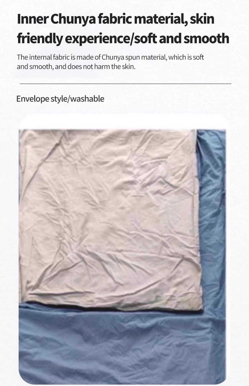 Outdoor Camping Ultralight Compact Adult Sleeping Bag Travel Washable Down Cotton Insulation Dirt-Resistant Portable Waterproof